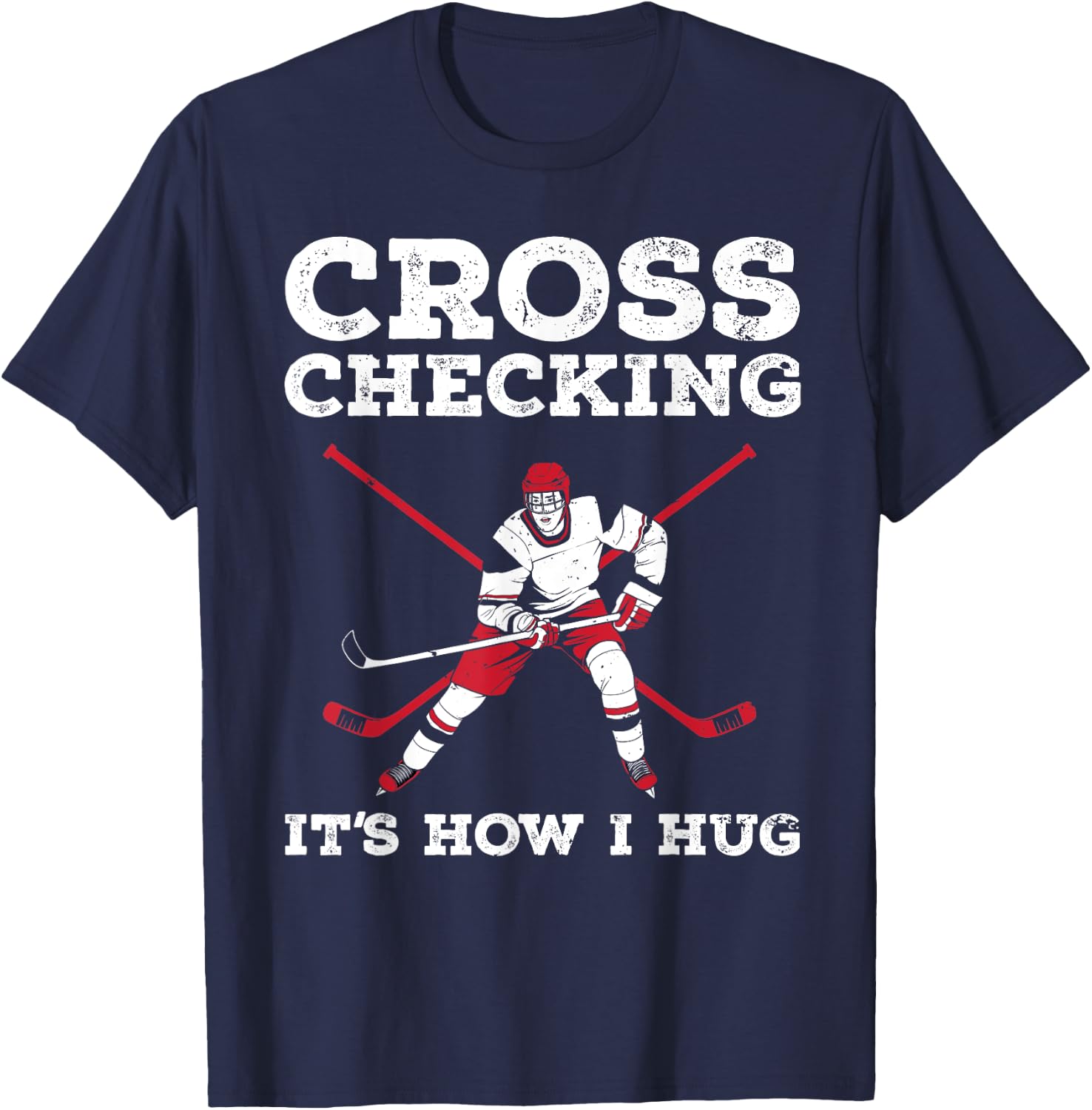 Funny Ice Hockey Art Women Ice Hockey Lover Coach T-Shirt - T-Shirt | Navy