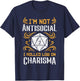 Not Anti Social Low Charisma Funny RPG Gamer Men Boys Kids T-Shirt - T-Shirt | Navy