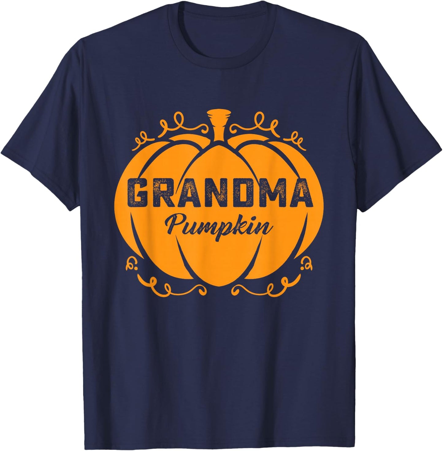 Grandma Pumpkin Funny Halloween Family Costume Thanksgiving T-Shirt - T-Shirt | Navy