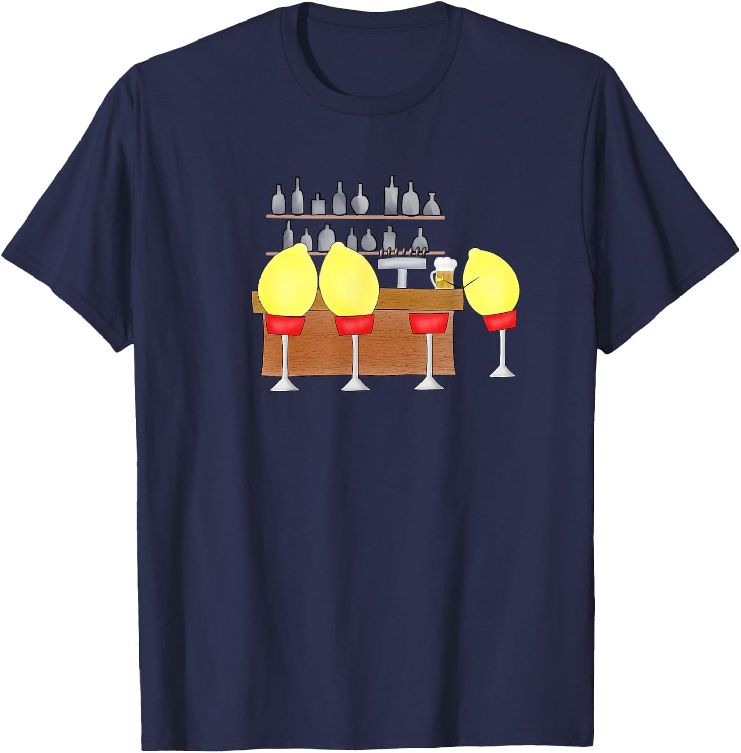 Lemon bar, funny citrus and fruit pun for lovers of sweets T-Shirt - T-Shirt | Navy