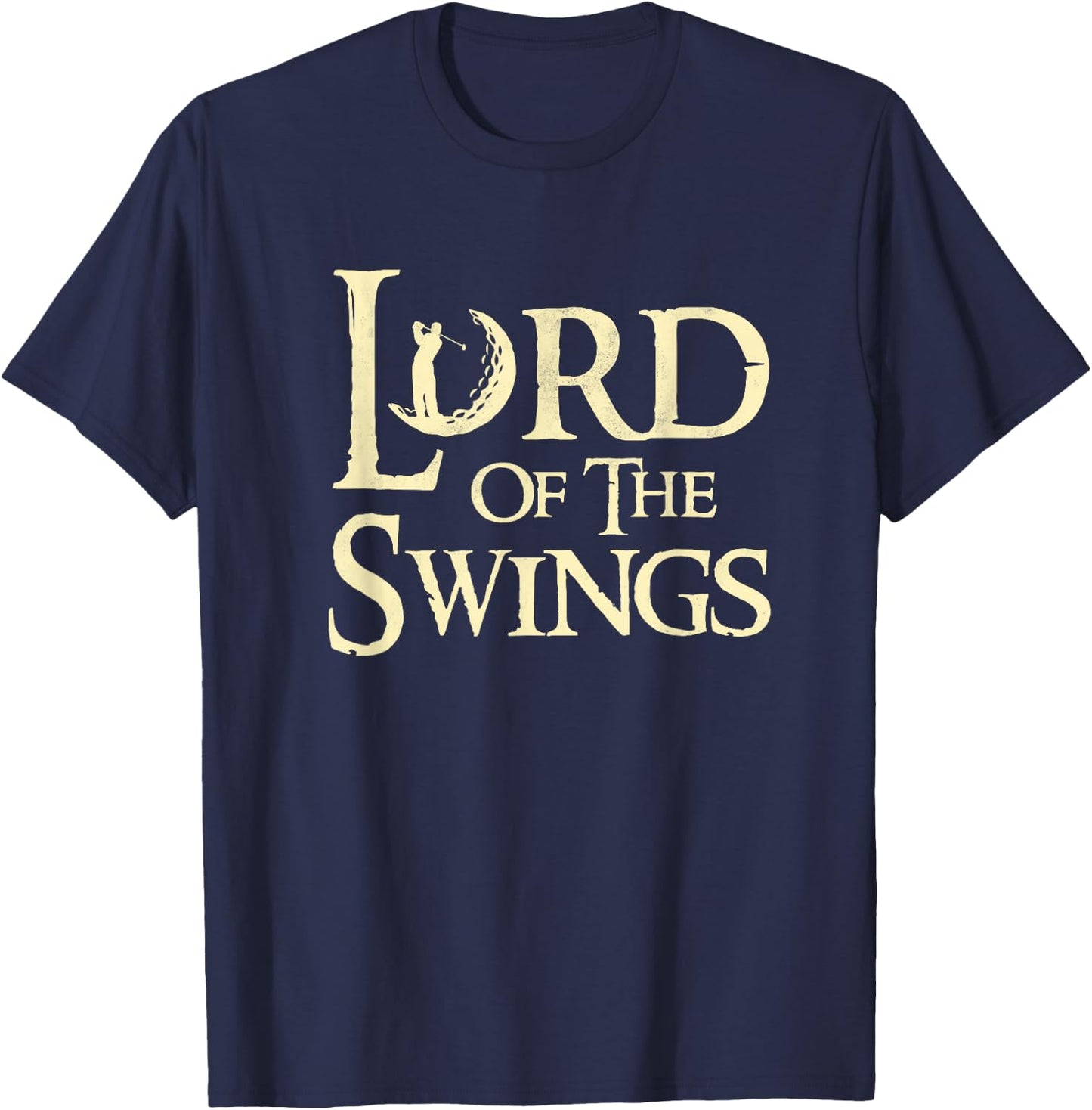 Lord of the Swings Funny Golfing T-Shirt - T-Shirt | Navy