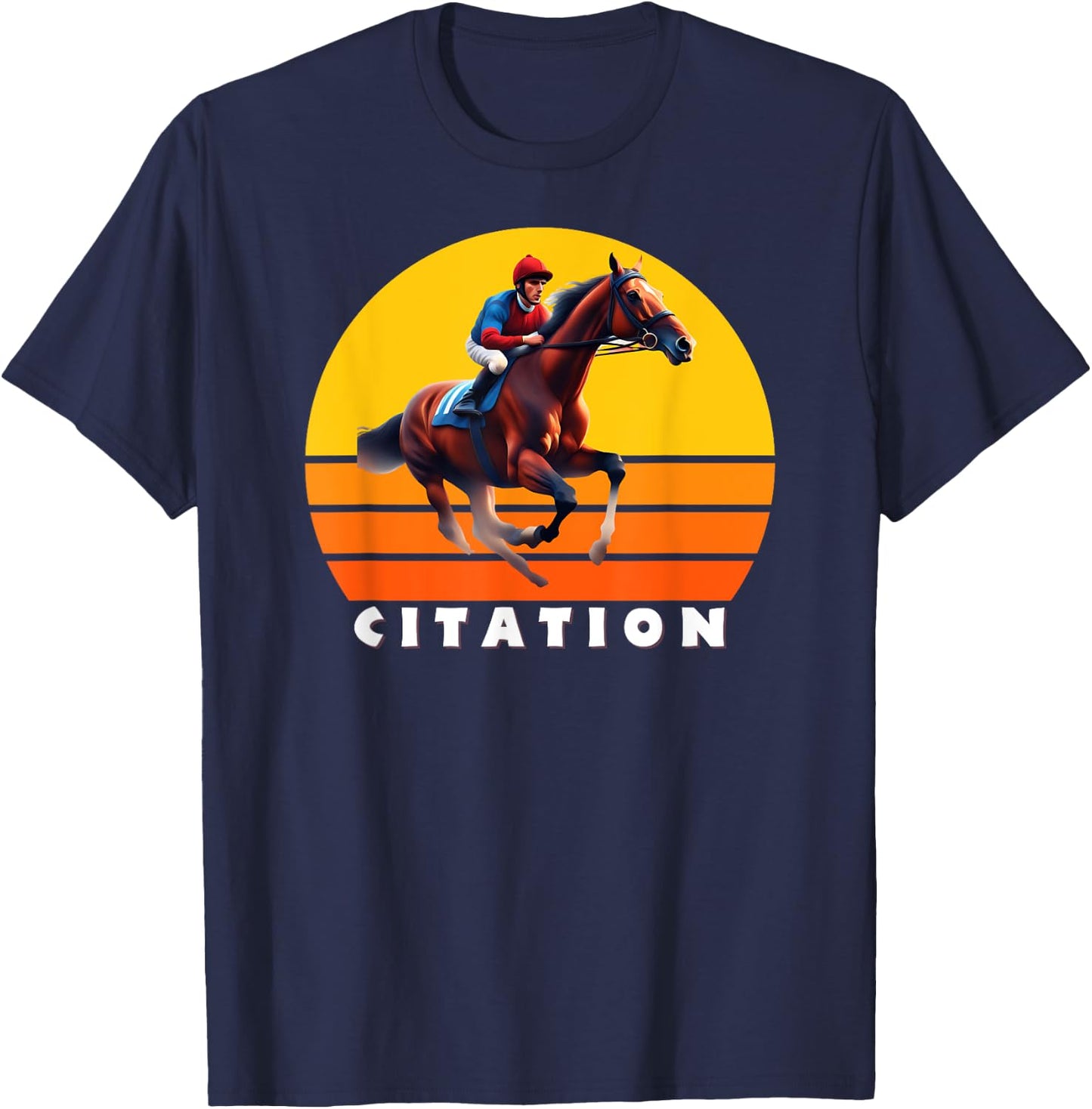 Citation Horse, Thoroughbred, Del Mar, Santa Anita Shirt T-Shirt - T-Shirt | Navy