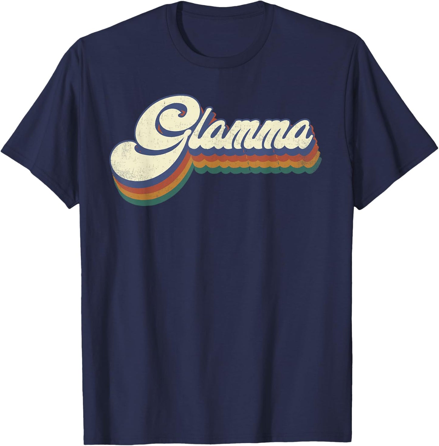 Glamma Gifts For Grandma Retro Vintage Mother's Day Glamma T-Shirt - T-Shirt | Navy