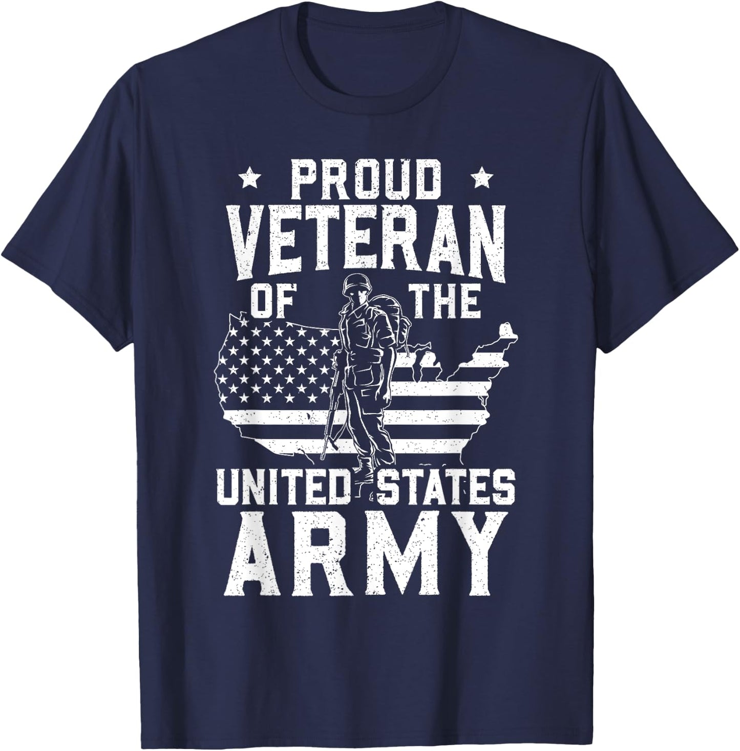 Proud Veteran Of The United States Army Veterans Day T-Shirt - T-Shirt | Navy