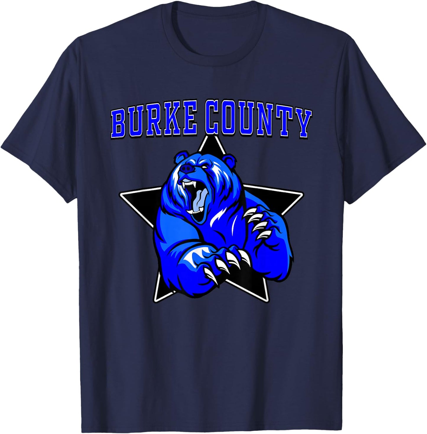 Burke County Bears High School Team Spirit T-Shirt - T-Shirt | Navy