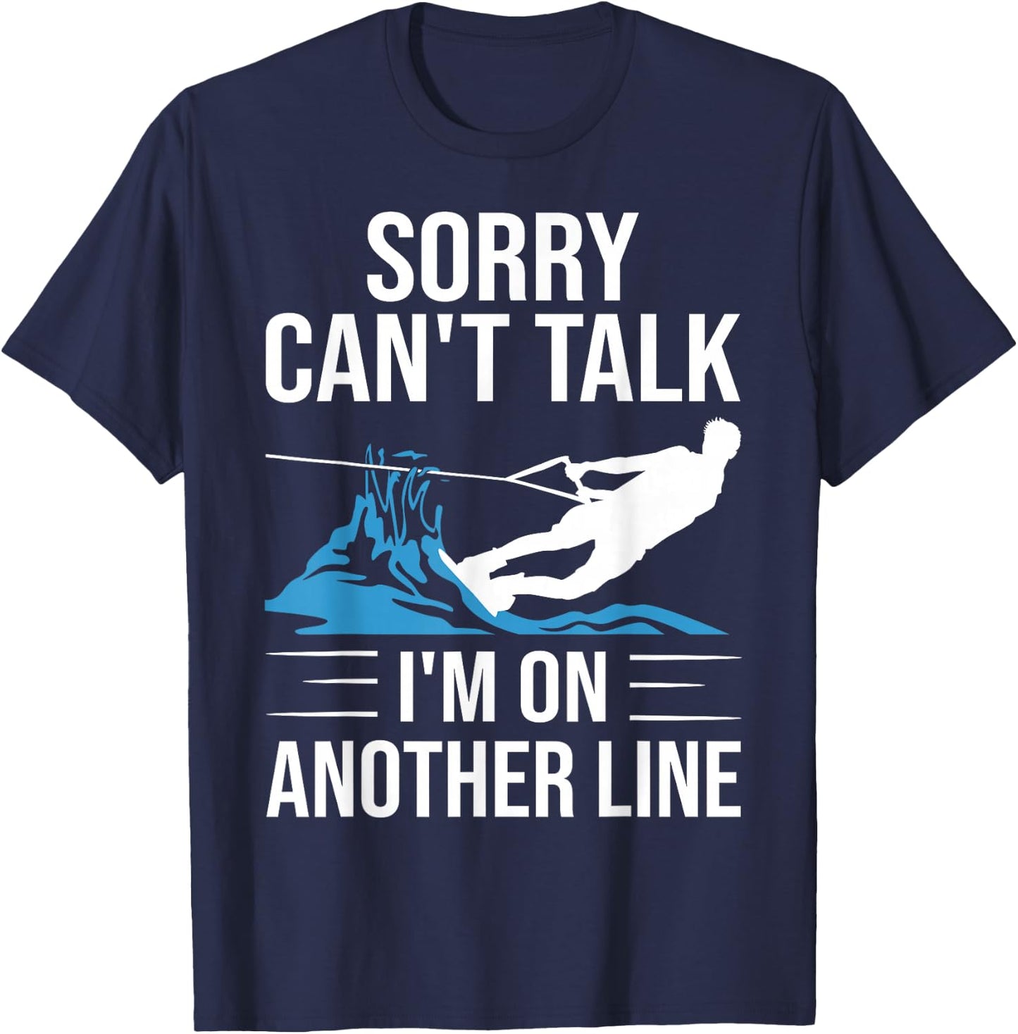 Funny Water Ski Designs Women Water Skier Athletes T-Shirt - T-Shirt | Navy