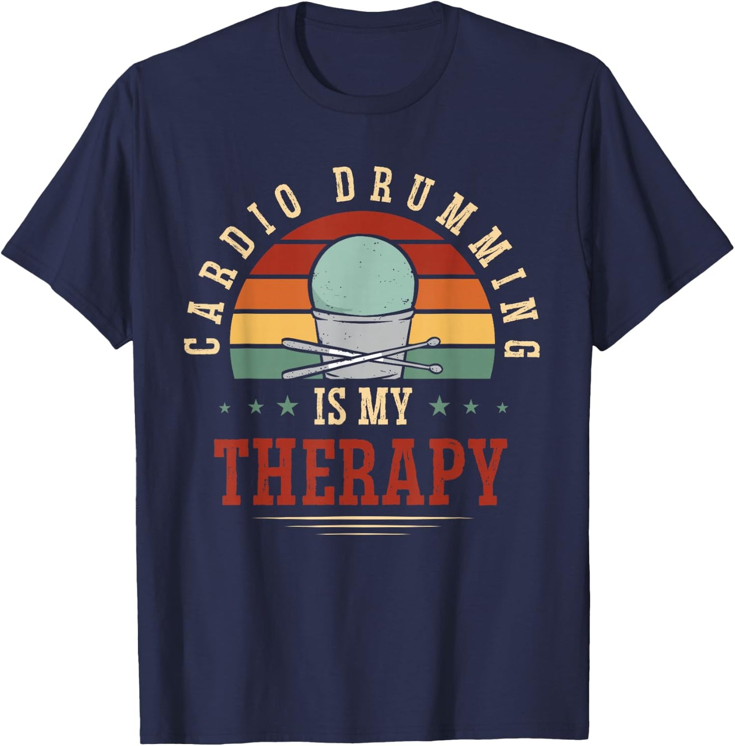 Cardio Drumming Gym Fitness Class Workout T-Shirt - T-Shirt | Navy