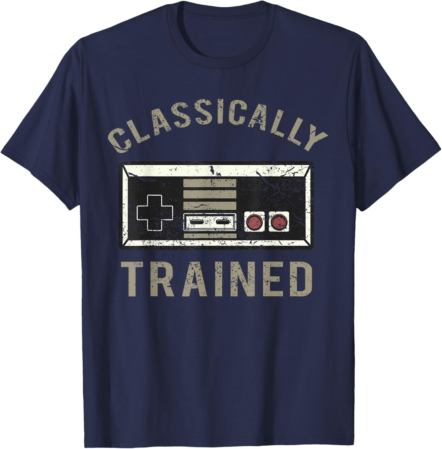 Retro game console, vintage , shirt, game controller T-Shirt - T-Shirt | Navy