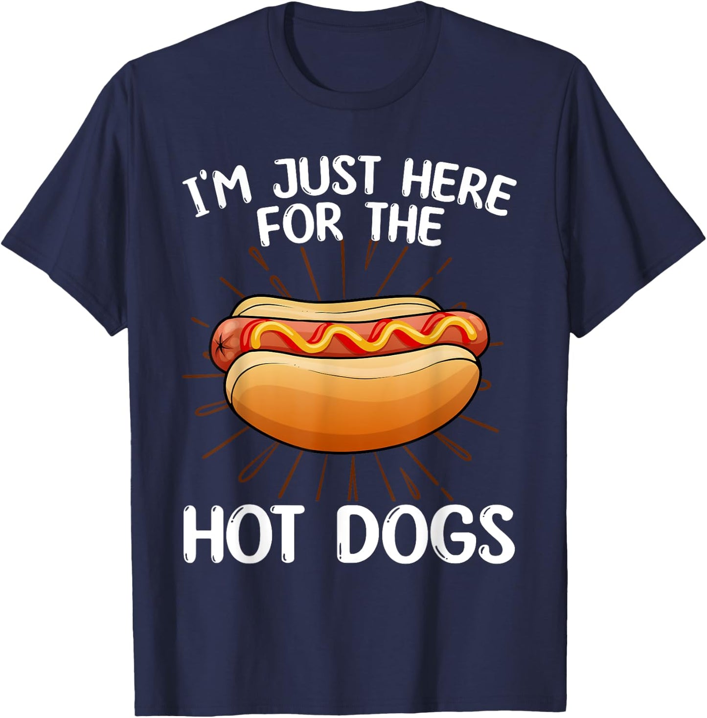 Funny Hotdog Women Kids Food Hot Dog Lovers Foodie T-Shirt - T-Shirt | Navy