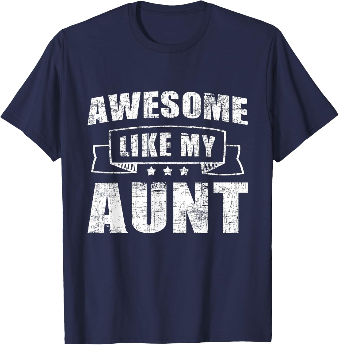 Awesome Like My Aunt - Cool Auntie Aunt Family Niece Nephew T-Shirt - T-Shirt | Navy