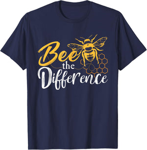 Bee The Difference Animal Rights Design For An Animal Lover T-Shirt - T-Shirt | Navy