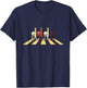 Funny lama crossing Abbey street Road Llama Alpaca T-Shirt - T-Shirt | Navy
