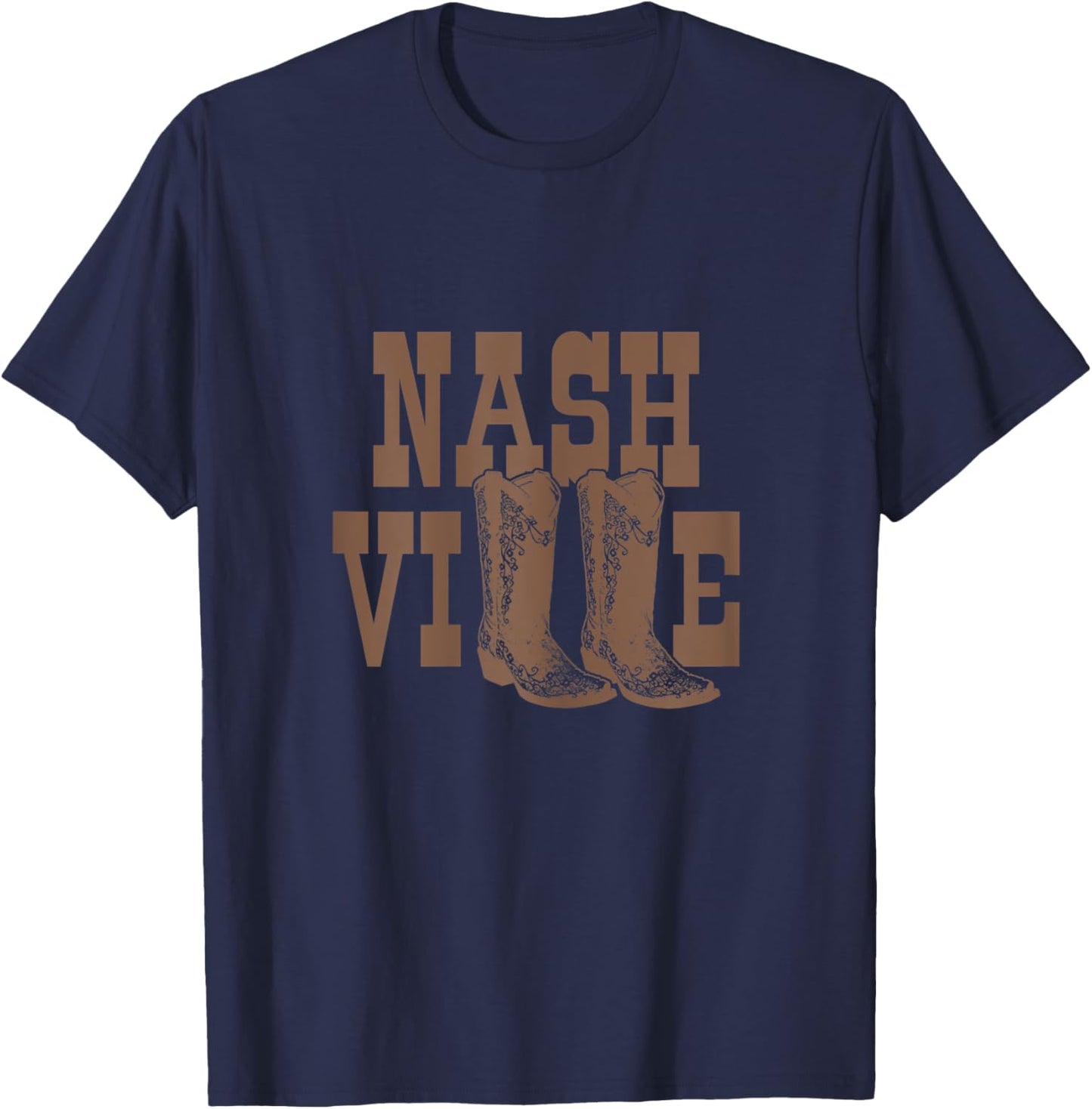 Nashville Tennessee Line Dancing Cowgirl Country Music City T-Shirt - T-Shirt | Navy