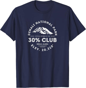Denali 30% Club Alaska National Park Souvenir T-Shirt - T-Shirt | Navy