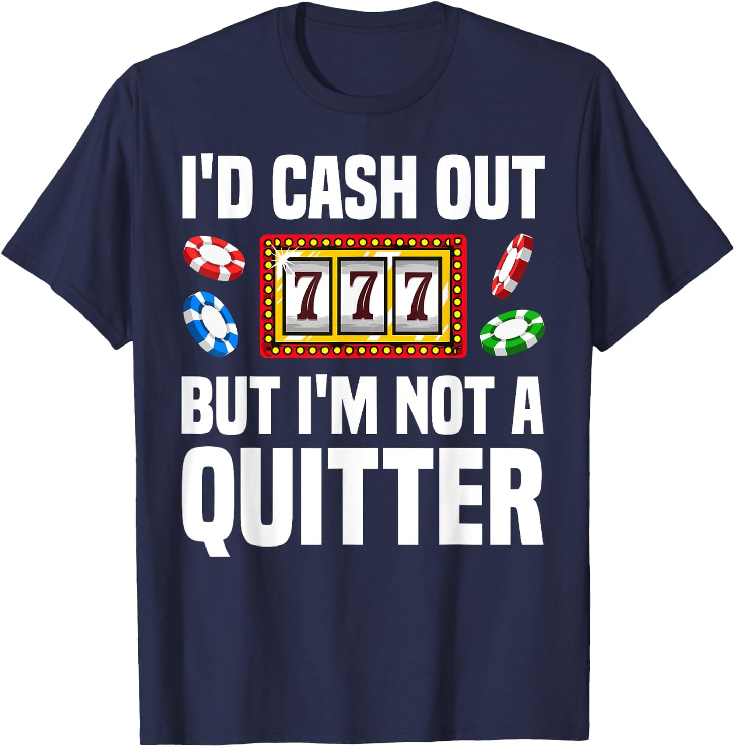 Funny Casino Designs Women Gambling Game Players T-Shirt - T-Shirt | Navy