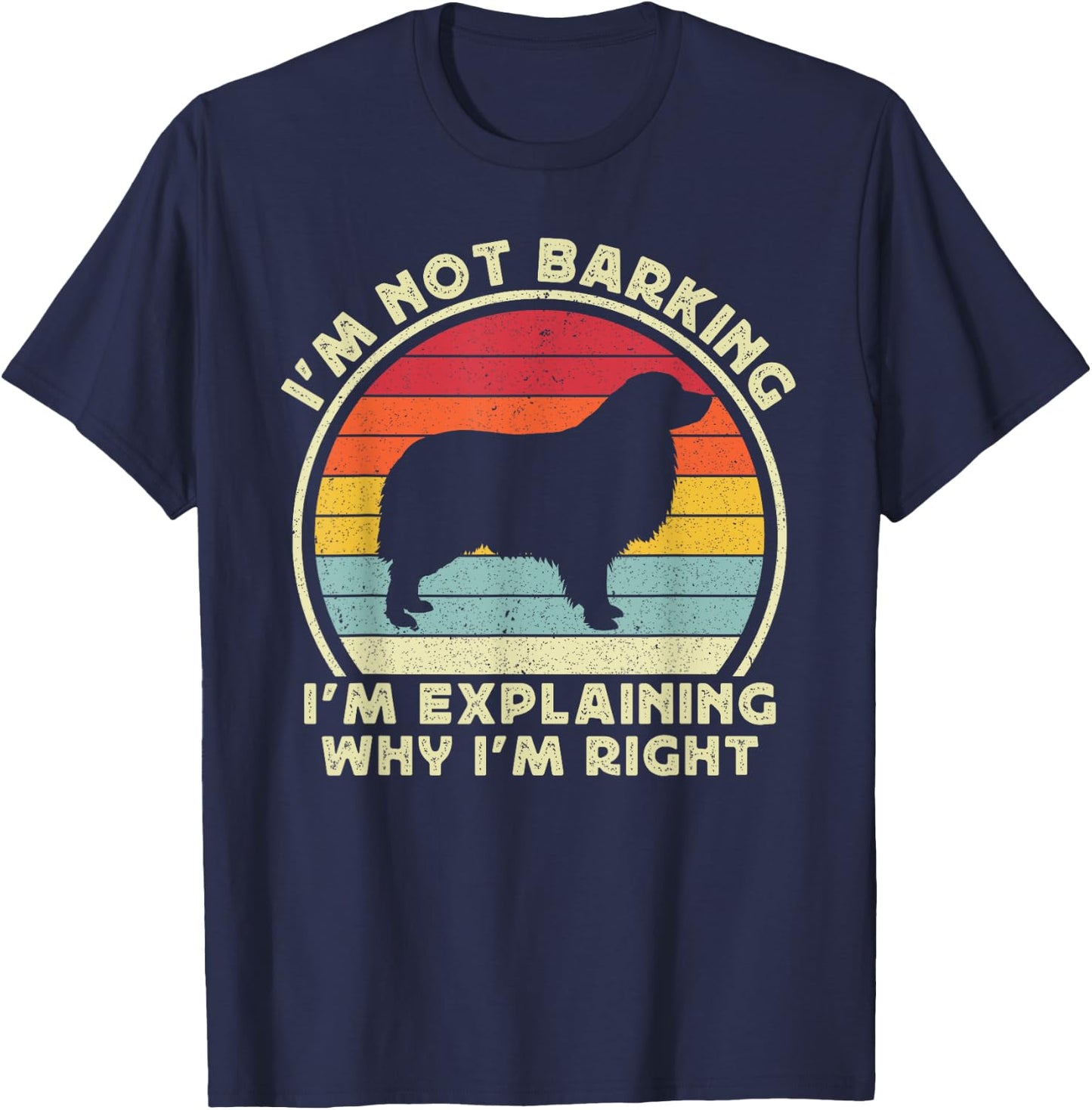 Funny Aussie Dog Red Blue Merle Australian Shepherd Dad Mom T-Shirt - T-Shirt | Navy