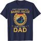My favorite barrel racer calls me dad horse racing daddy fun T-Shirt - T-Shirt | Navy