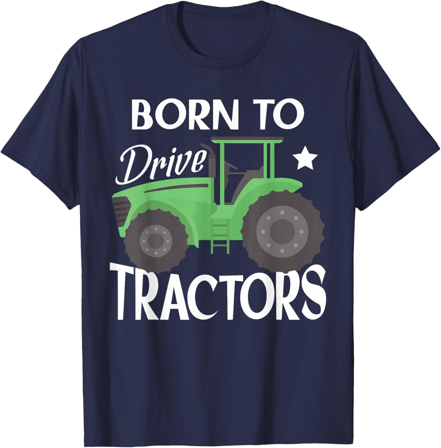 Funny Children Farming Farm Tractor T-Shirt - T-Shirt | Navy