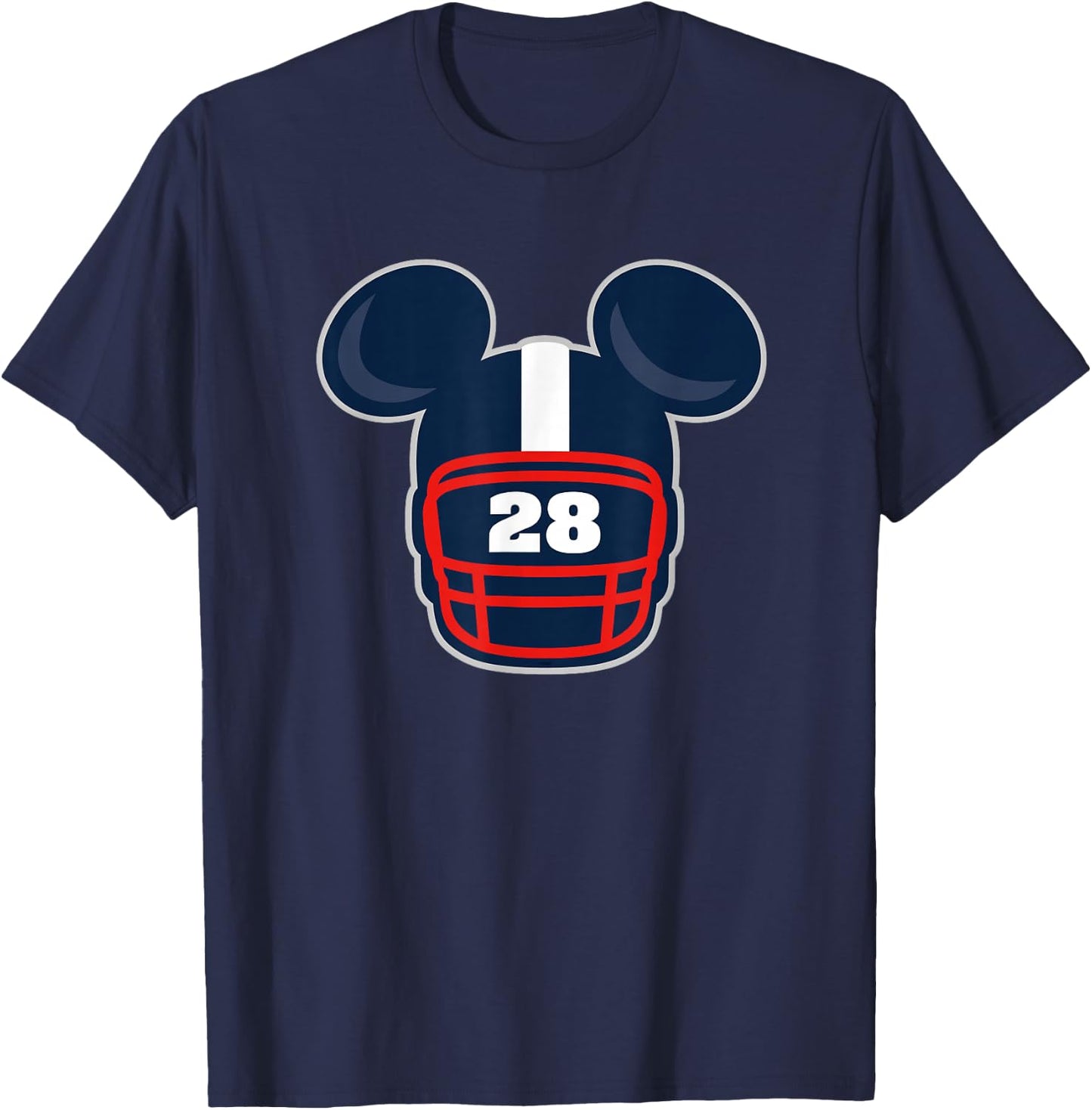 Disney Mickey Mouse Football Helmet #28 Sports T-Shirt - T-Shirt | Navy