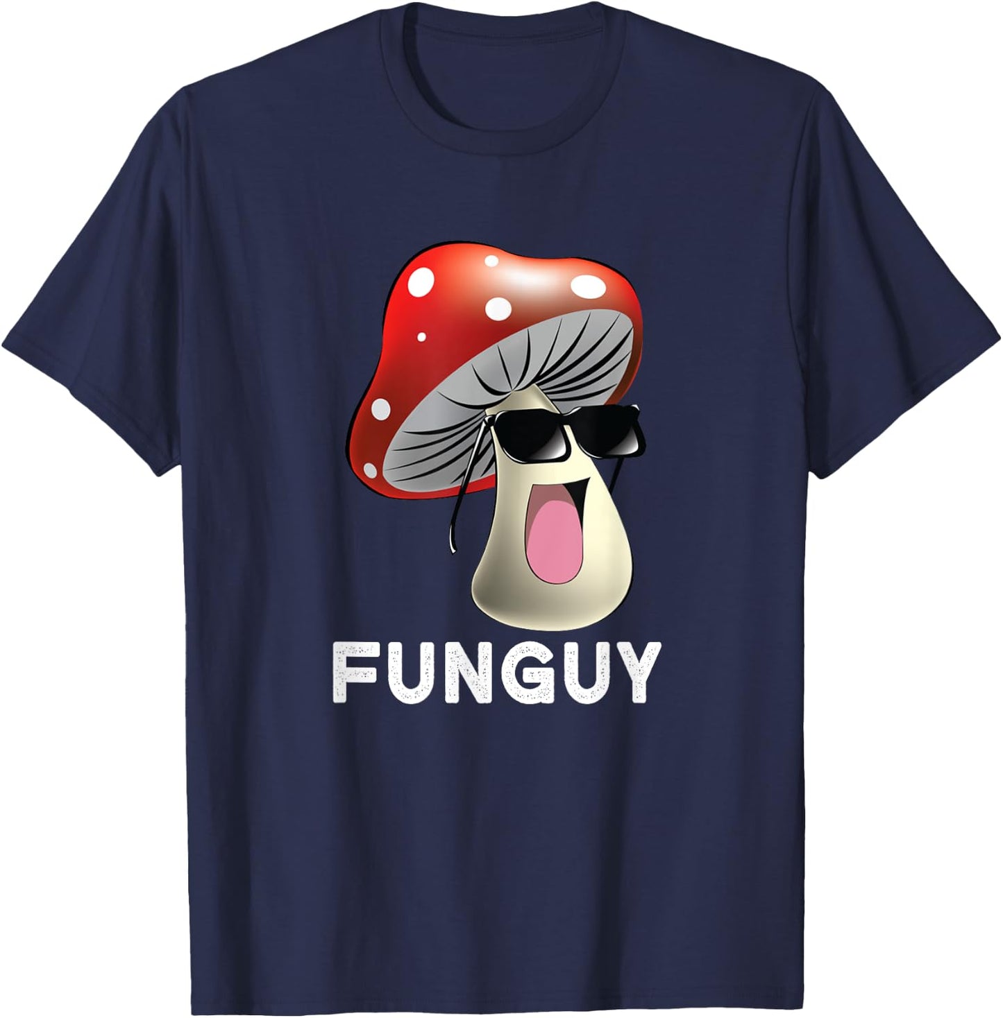 Funguy Funny Fungi Fungus Mushroom Men Funny Guy Vintage T-Shirt - T-Shirt | Navy
