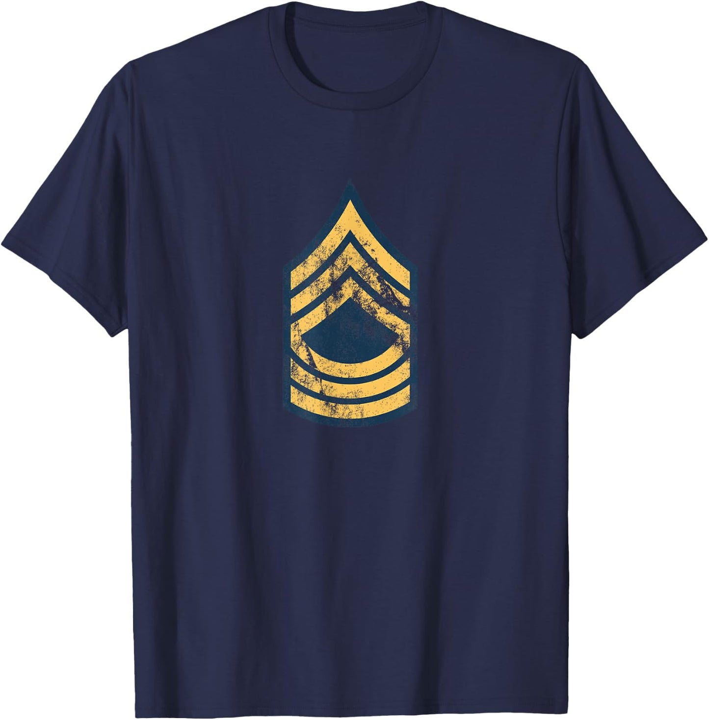US Army Rank - Master Sergeant (E-8) - MSG Vintage Look T-Shirt - T-Shirt | Navy