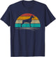 Doberman Retro Sunset Distressed Mom Dad Dog Lover T-Shirt - T-Shirt | Navy