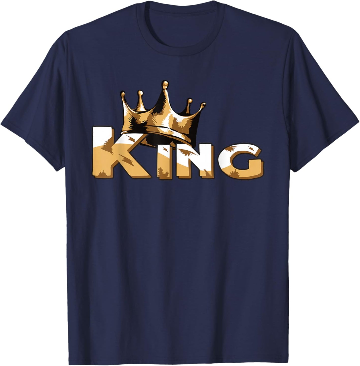 Crown with Writing King T-Shirt - T-Shirt | Navy