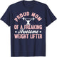 Weight Lifter Lifting Pumping Iron Powerlifting Mom Mother T-Shirt - T-Shirt | Navy