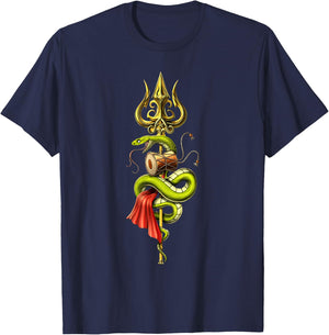 Lord Shiva Trident Hindu God Hinduism T-Shirt - T-Shirt | Navy