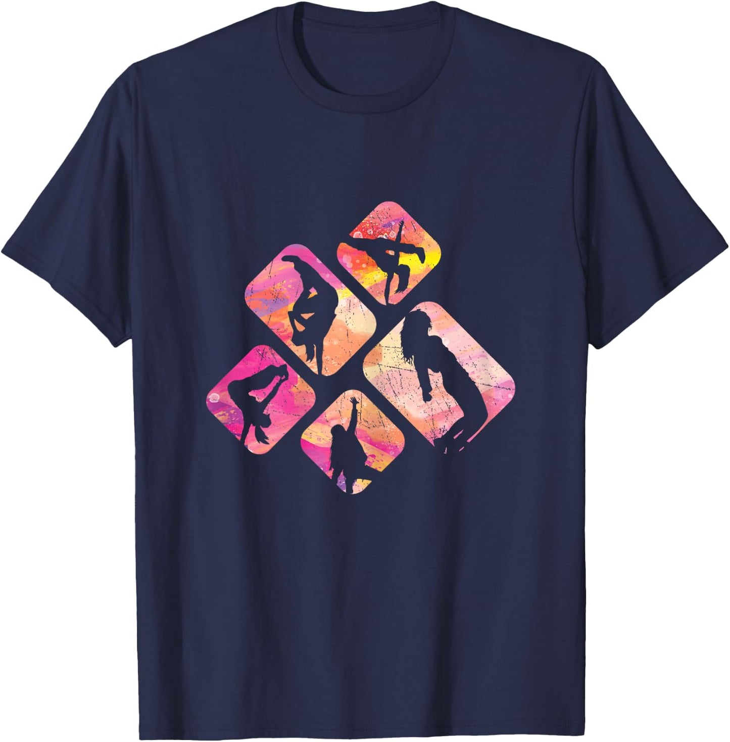 Girls Breakdance Gear Breakdancing Class Retro Breakdancer T-Shirt - T-Shirt | Navy