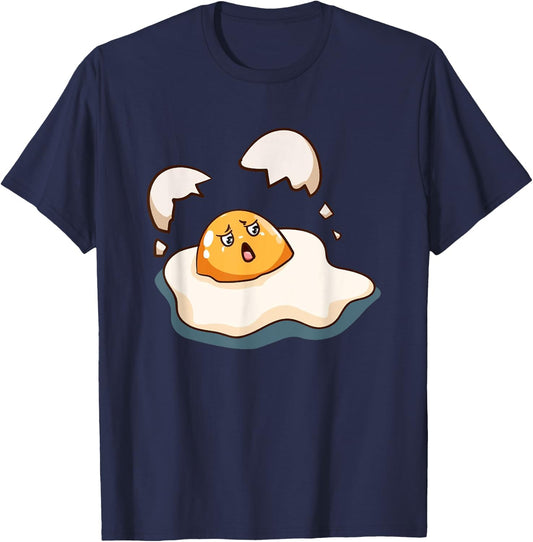 Fried Egg Breakfast Egg White Egg Yolk Fried Egg Costume T-Shirt - T-Shirt | Navy