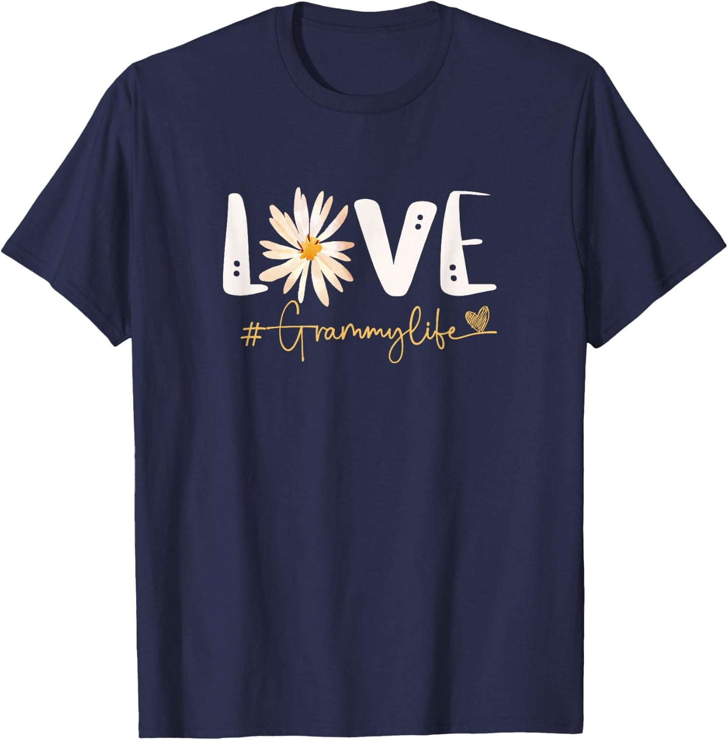 Cute Grandma Love Grammy Life Grandmom T-Shirt - T-Shirt | Navy