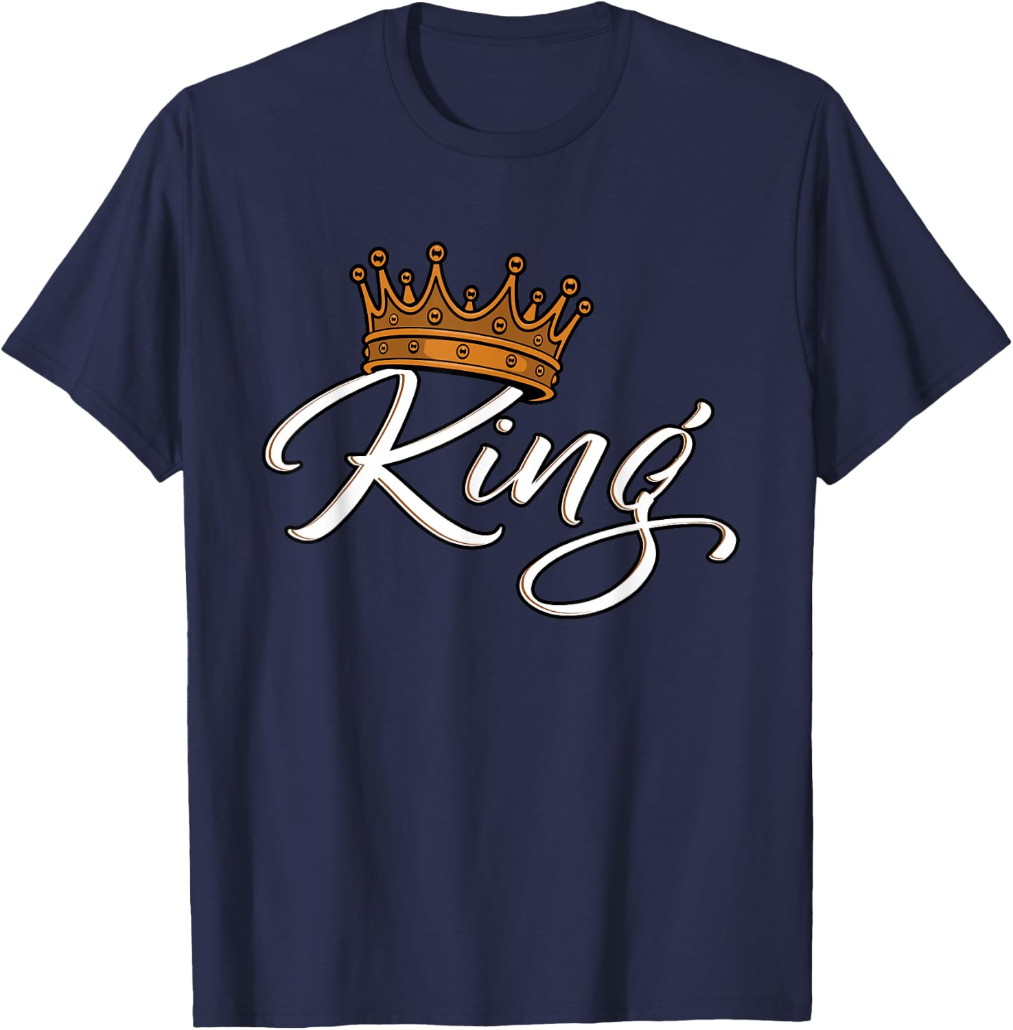 Crown with writing KING T-Shirt - T-Shirt | Navy