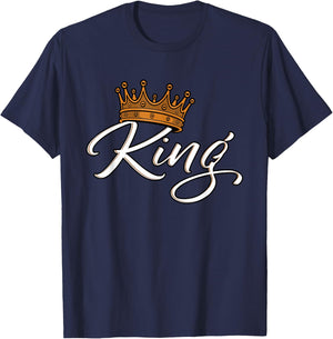 Crown with writing KING T-Shirt - T-Shirt | Navy