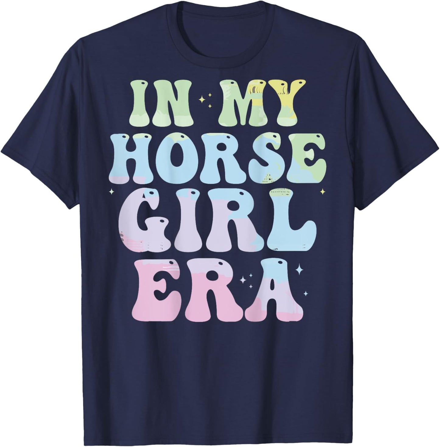In my horse girl era Equestrian Horse Riding girls (on back) T-Shirt - T-Shirt | Navy
