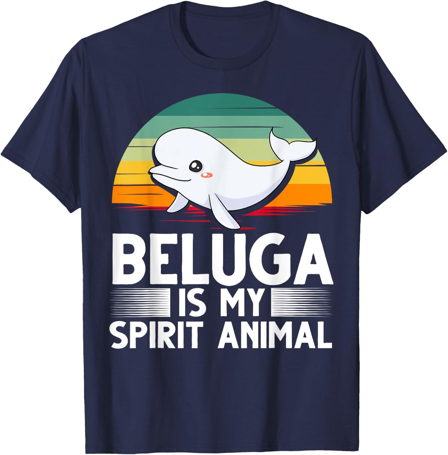 Beluga Whale Baby Animal T-Shirt - T-Shirt | Navy