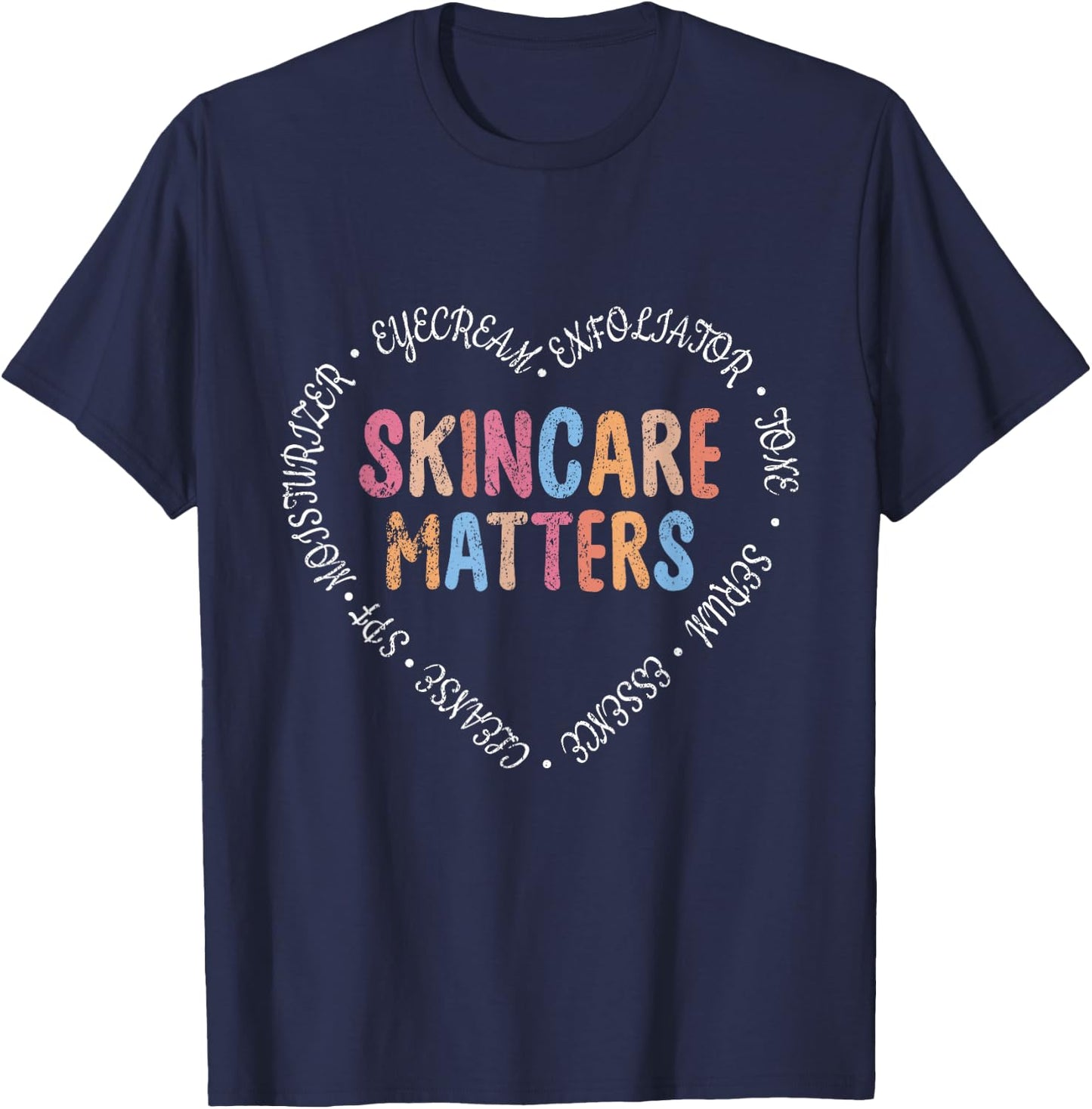 Vintage Skincare Matters Skin Esthetician Retro Skincare T-Shirt - T-Shirt | Navy