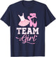 Team Girl Tutu Gender Reveal Shirt Baby Shower Party T-Shirt - T-Shirt | Navy