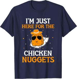 I'm Just Here For The Chicken Nuggets Nug Lover Chicken T-Shirt - T-Shirt | Navy