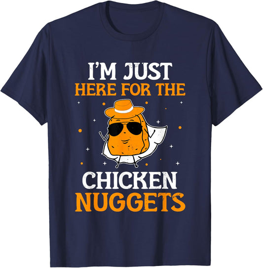 I'm Just Here For The Chicken Nuggets Nug Lover Chicken T-Shirt - T-Shirt | Navy