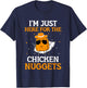 I'm Just Here For The Chicken Nuggets Nug Lover Chicken T-Shirt - T-Shirt | Navy