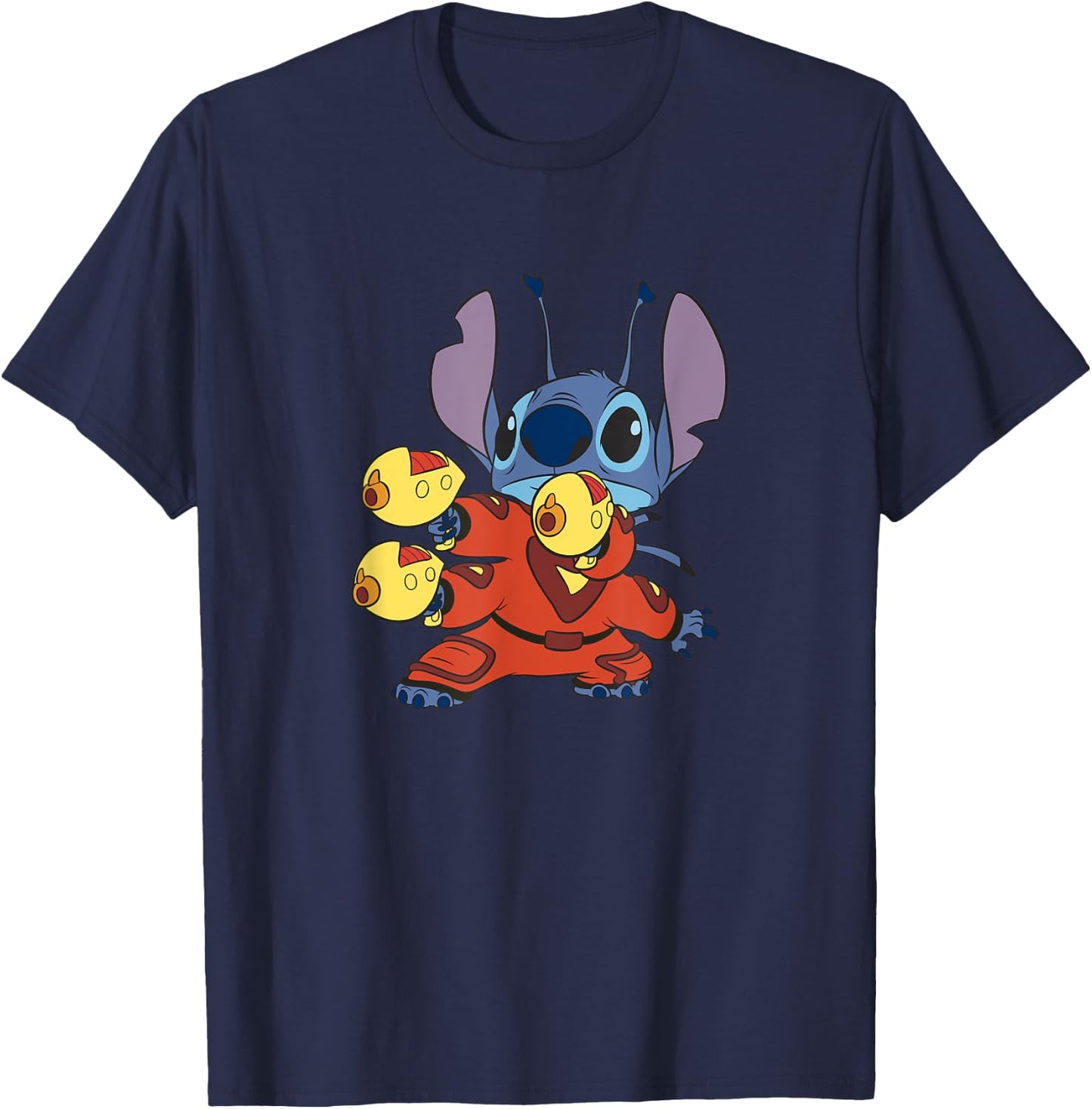 Disney Lilo & Stitch Experiment 626 Ready To Fight Portrait T-Shirt - T-Shirt | Navy