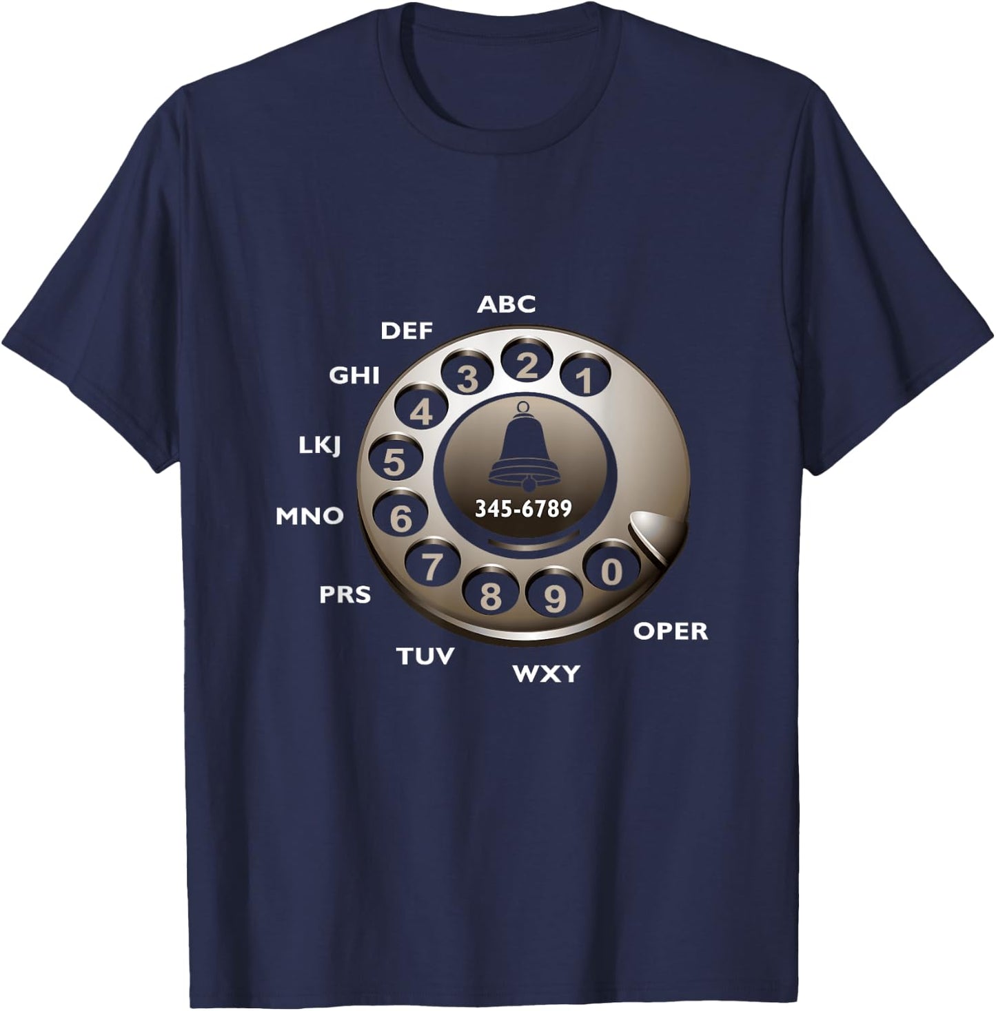 Retro Rotary Dial Phone Easy DIY Halloween Costume T-Shirt - T-Shirt | Navy