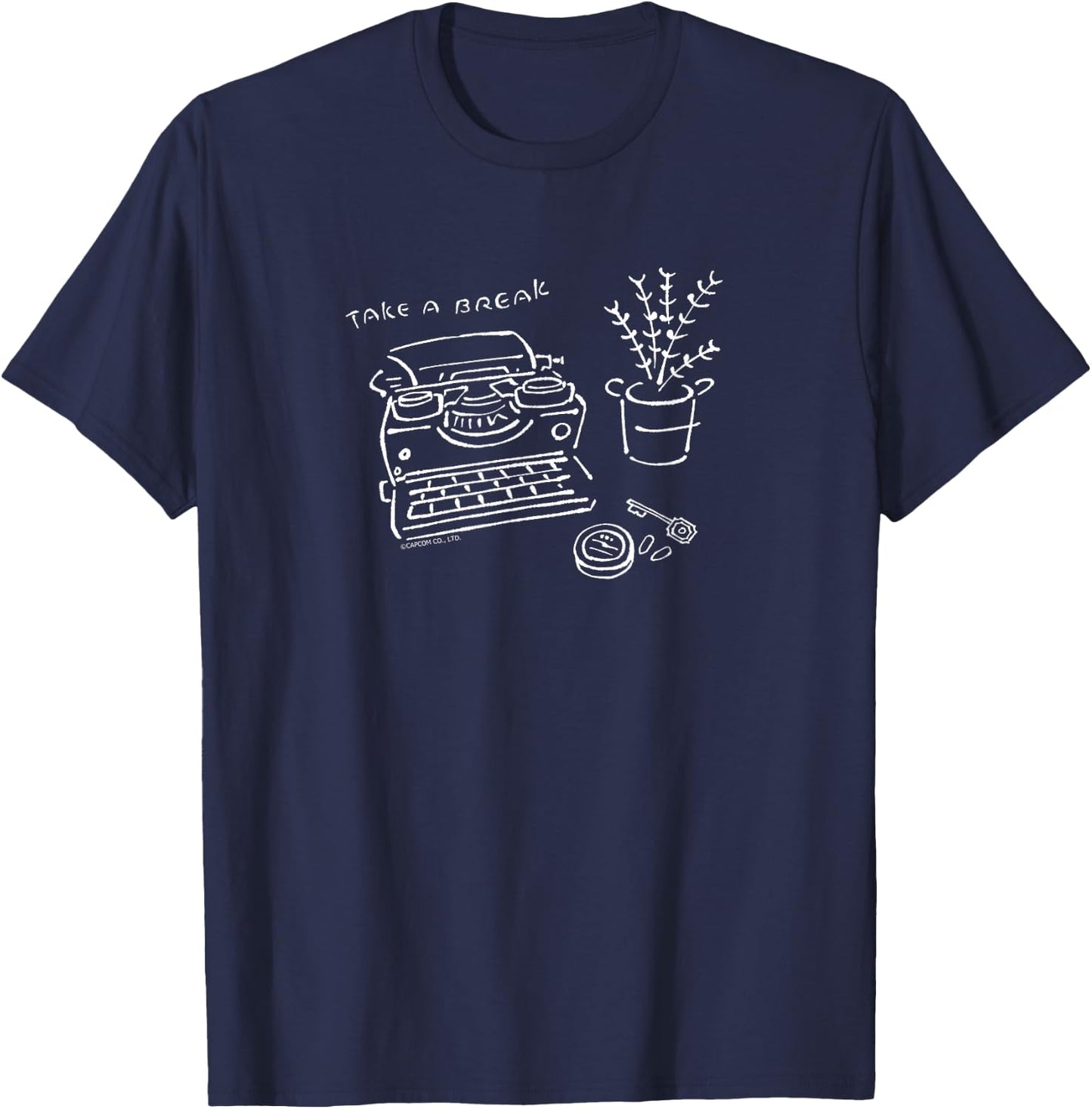 RESIDENT EVIL Line Art (A) T-Shirt - T-Shirt | Navy