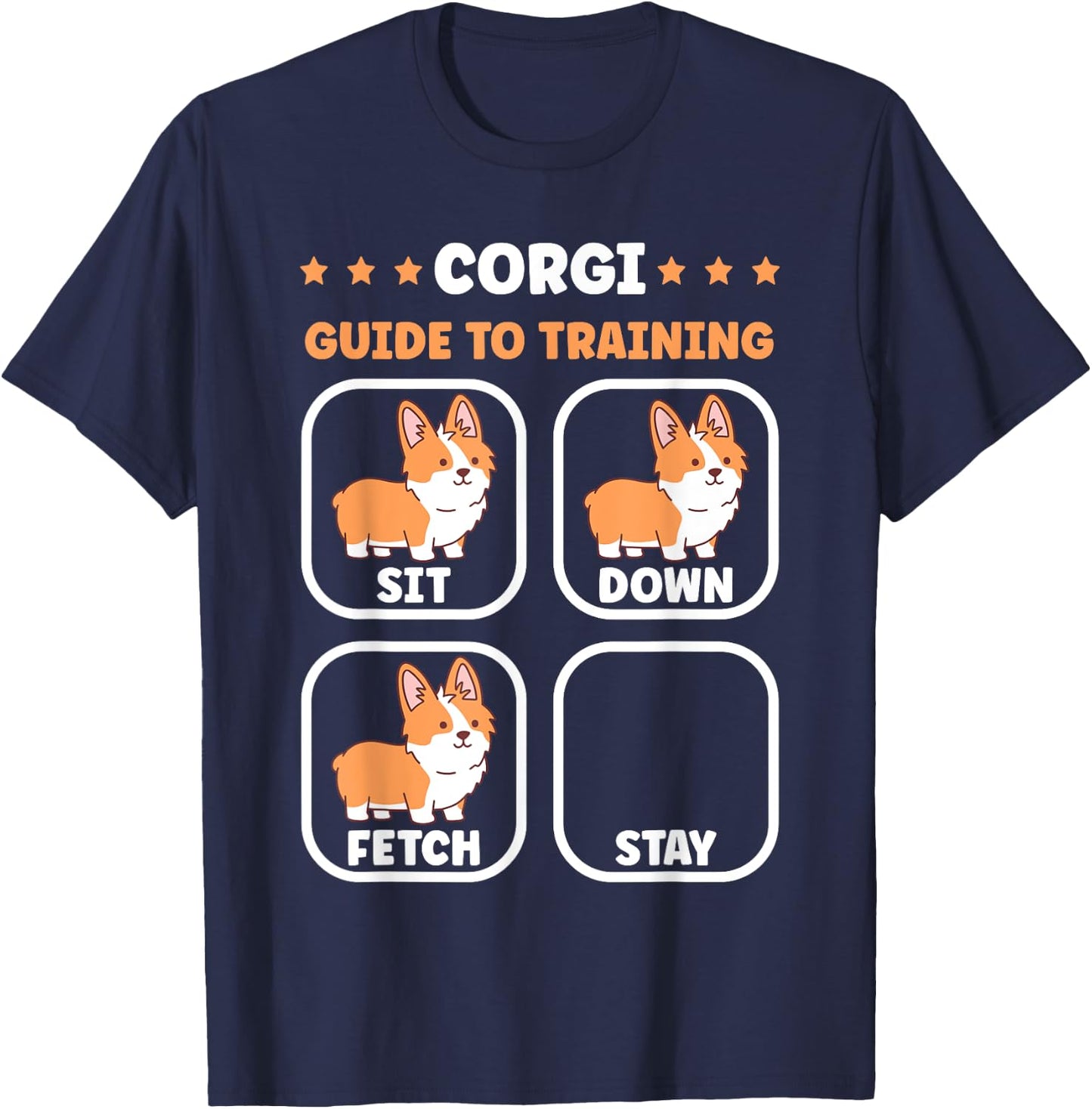 Funny Corgi Guide to trainig Dog Owner Corgi Women Girls Kids T-Shirt - T-Shirt | Navy