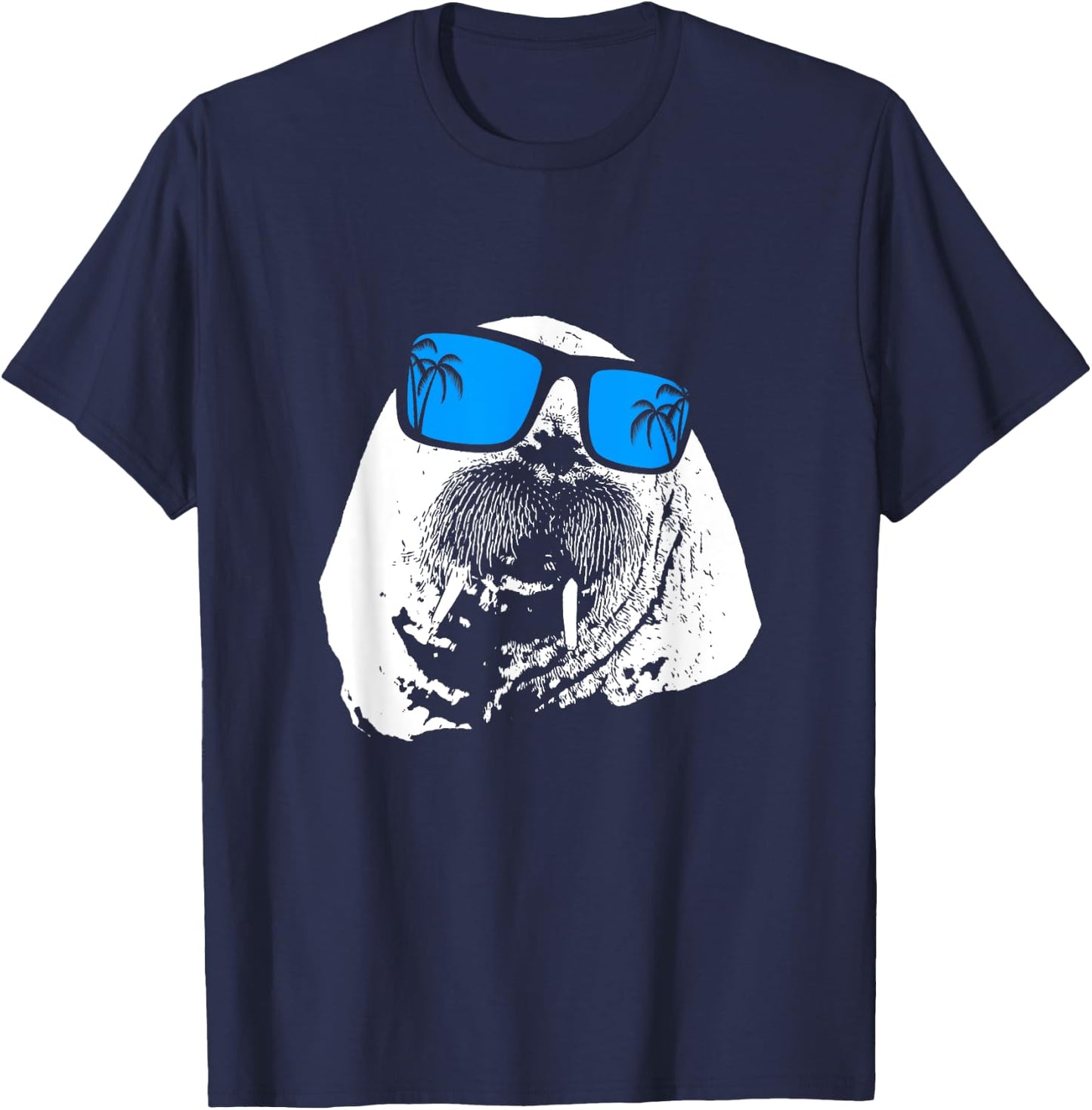 Walrus Ocean Nature Fans Sunglasses Music Animal Lovers T-Shirt - T-Shirt | Navy