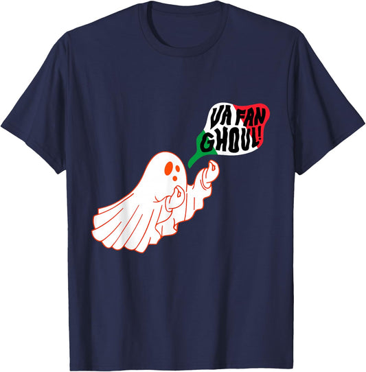 Va Fan Ghoul Italian Halloween Ghost T-Shirt - T-Shirt | Navy