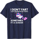 I Don't Fart I Just Whisper In My Pants Funny Unicorn T-Shirt - T-Shirt | Navy
