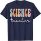 Science Teacher Groovy Appreciation Day Hello Back To School T-Shirt - T-Shirt | Navy