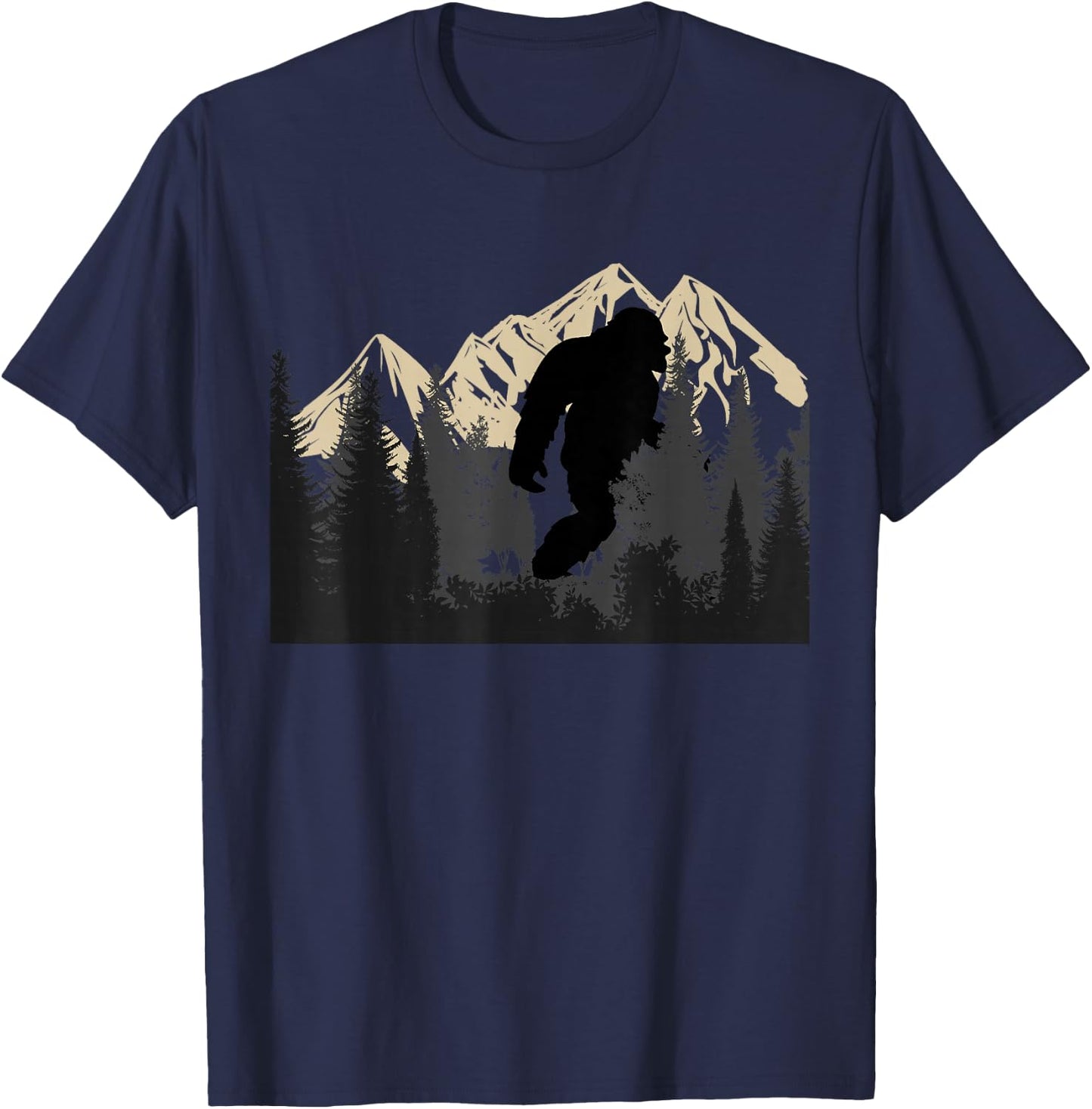 Bigfoot Sasquatch Design Women and Men Trip Hiking lovers T-Shirt - T-Shirt | Navy
